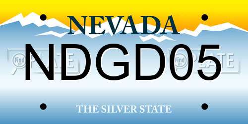NDGD05 Nevada License Plate