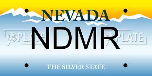 NDMR Nevada License Plate