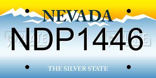 NDP1446 Nevada License Plate