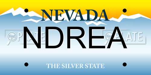 NDREA Nevada License Plate
