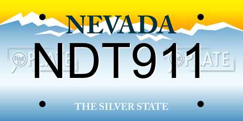 NDT911 Nevada License Plate