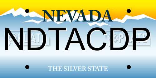 NDTACDP Nevada License Plate