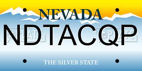 NDTACQP Nevada License Plate