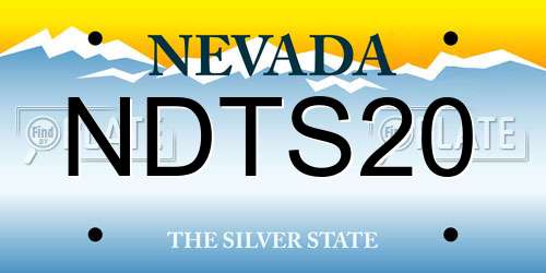 NDTS20 Nevada License Plate