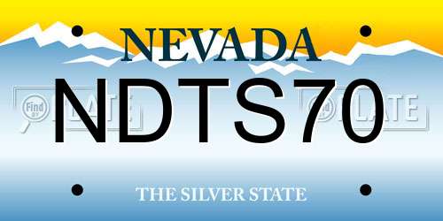 NDTS70 Nevada License Plate