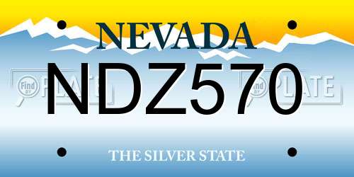 NDZ570 Nevada License Plate