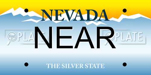 NEAR Nevada License Plate