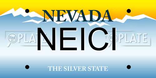 NEICI Nevada License Plate