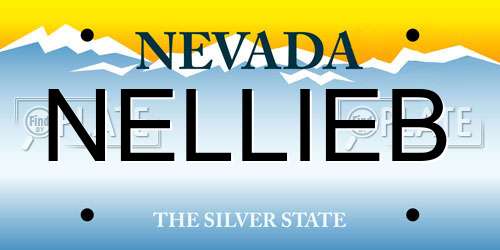 NELLIEB Nevada License Plate