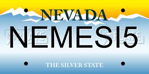 NEMESI5 Nevada License Plate