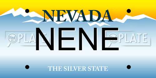 NENE Nevada License Plate