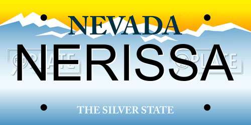 NERISSA Nevada License Plate