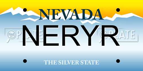NERYR Nevada License Plate