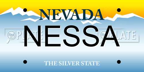 NESSA Nevada License Plate