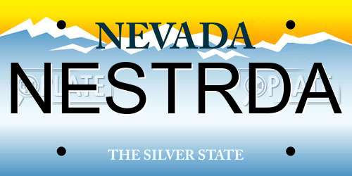 NESTRDA Nevada License Plate