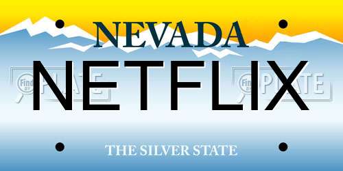 NETFLIX Nevada License Plate