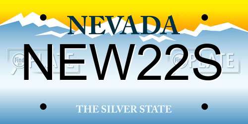 NEW22S Nevada License Plate