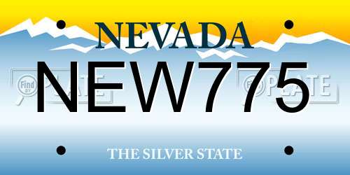 NEW775 Nevada License Plate