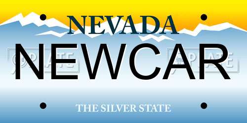 NEWCAR Nevada License Plate