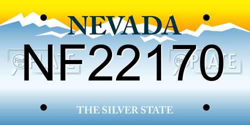 NF22170 Nevada License Plate