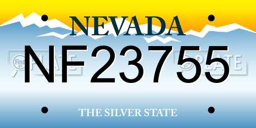 NF23755 Nevada License Plate