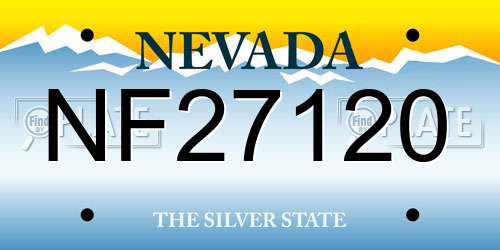 NF27120 Nevada License Plate