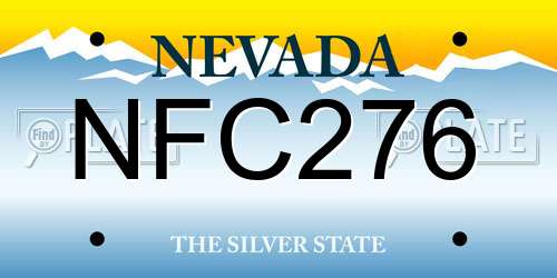 NFC276 Nevada License Plate