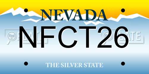 NFCT26 Nevada License Plate