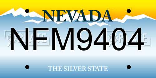 NFM9404 Nevada License Plate