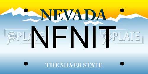 NFNIT Nevada License Plate