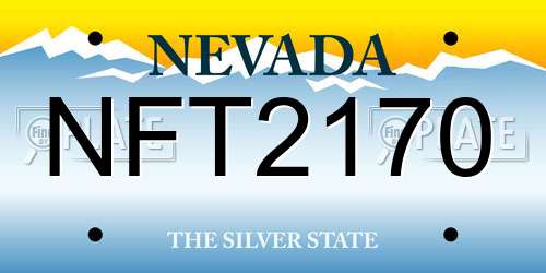 NFT2170 Nevada License Plate