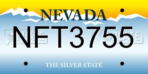 NFT3755 Nevada License Plate