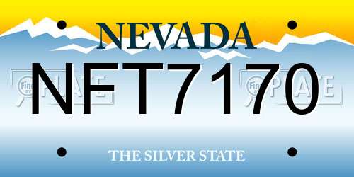NFT7170 Nevada License Plate