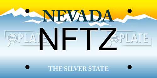 NFTZ Nevada License Plate
