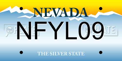 NFYL09 Nevada License Plate