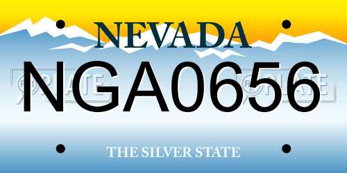 NGA0656 Nevada License Plate