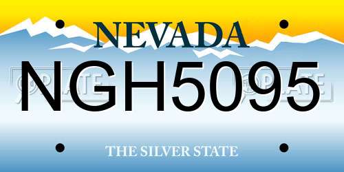 NGH5095 Nevada License Plate