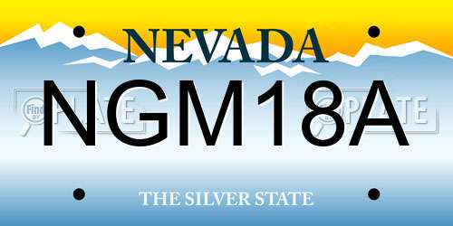 NGM18A Nevada License Plate
