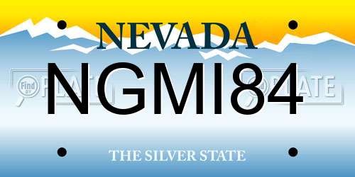 NGMI84 Nevada License Plate