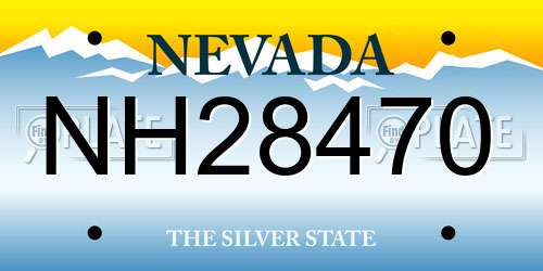 NH28470 Nevada License Plate