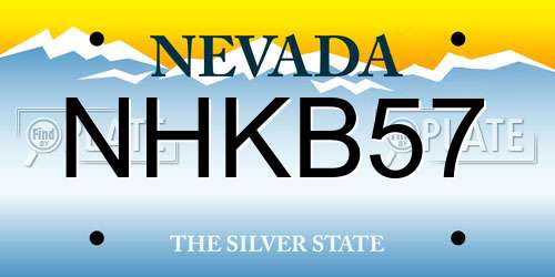 NHKB57 Nevada License Plate