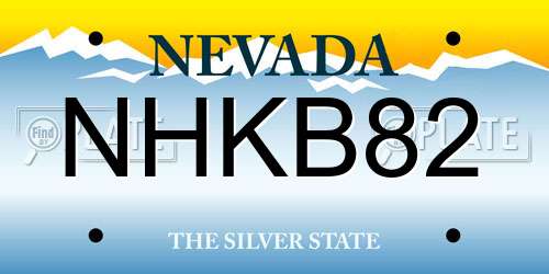 NHKB82 Nevada License Plate