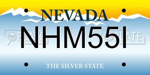 NHM55I Nevada License Plate
