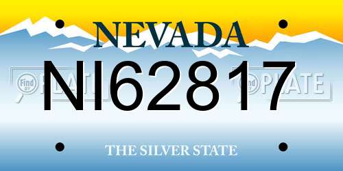 NI62817 Nevada License Plate