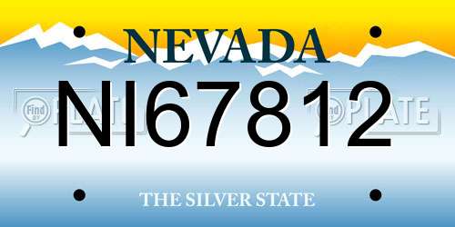 NI67812 Nevada License Plate