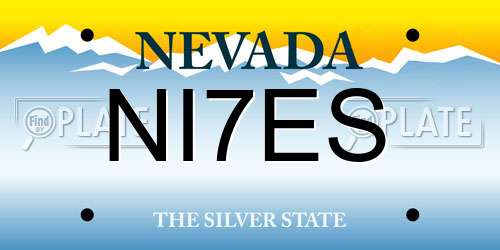 NI7ES Nevada License Plate