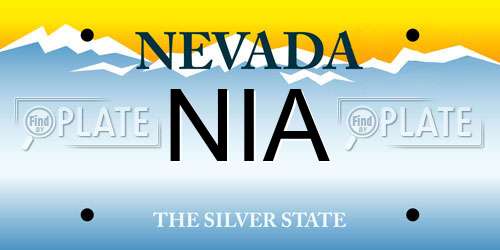 NIA Nevada License Plate