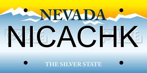 NICACHK Nevada License Plate