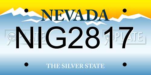 NIG2817 Nevada License Plate