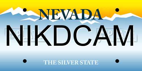 NIKDCAM Nevada License Plate